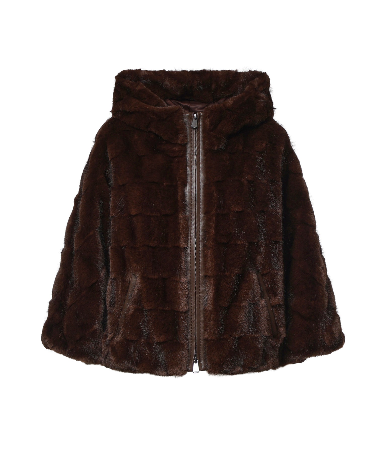 Giacca blouson effetto pelliccia con cappuccio 107054 A3C5M11 PINKO 