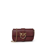 Borsa a spalla Love Bag Pocket in pelle con fibbia gioiello 107072 A0F1WW5Q PINKO 