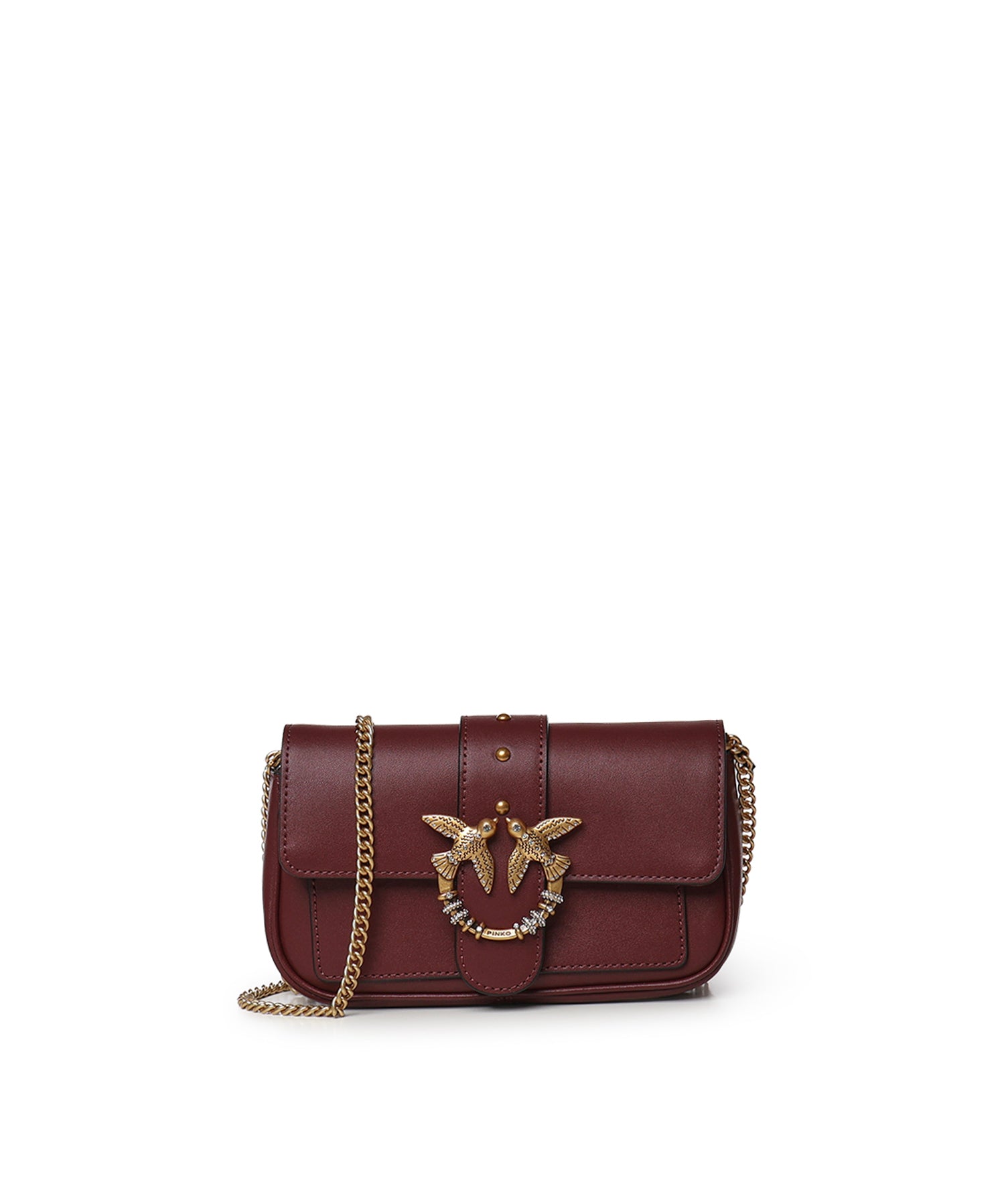 Borsa a spalla Love Bag Pocket in pelle con fibbia gioiello 107072 A0F1WW5Q PINKO 