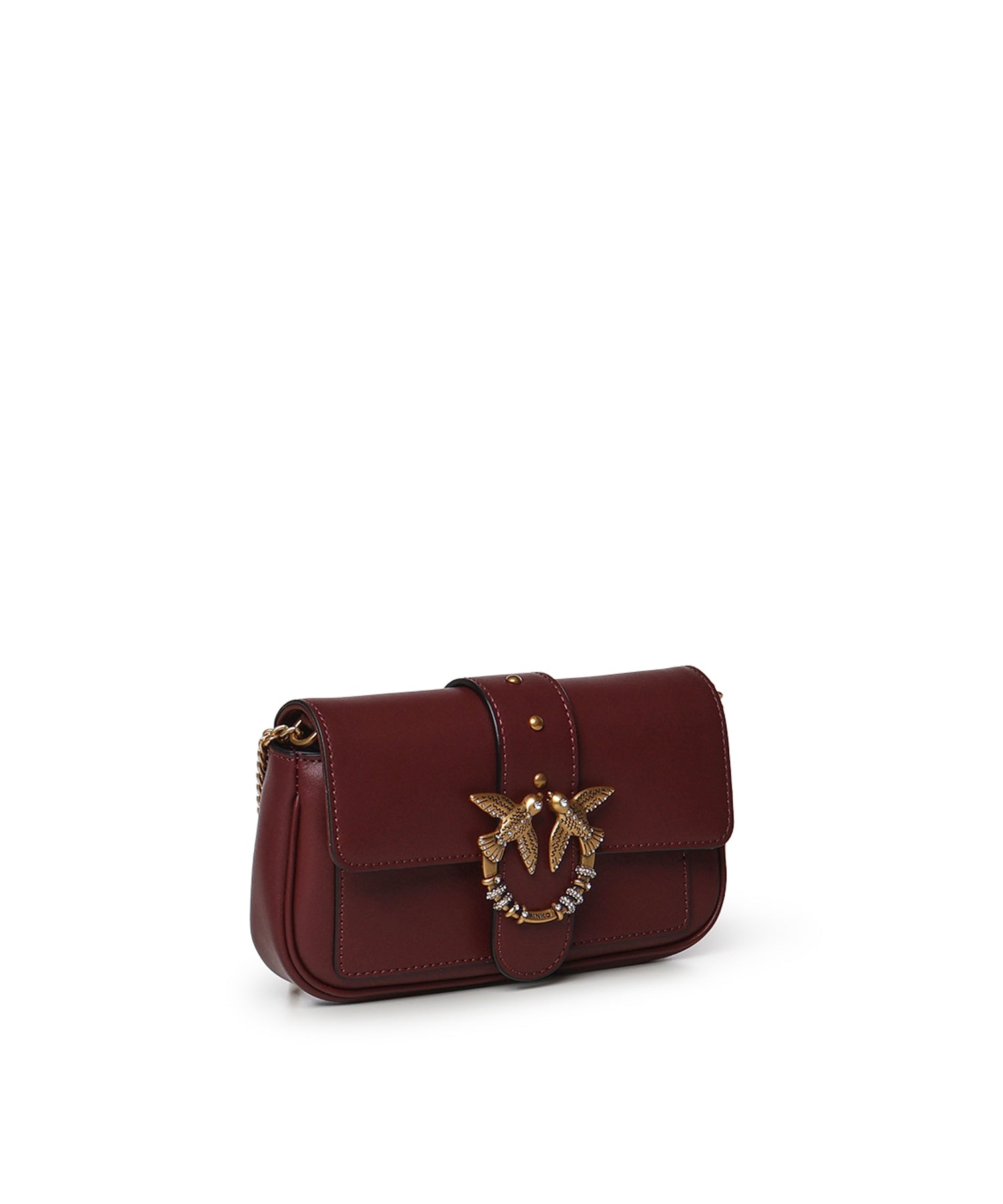 Borsa a spalla Love Bag Pocket in pelle con fibbia gioiello 107072 A0F1WW5Q PINKO 