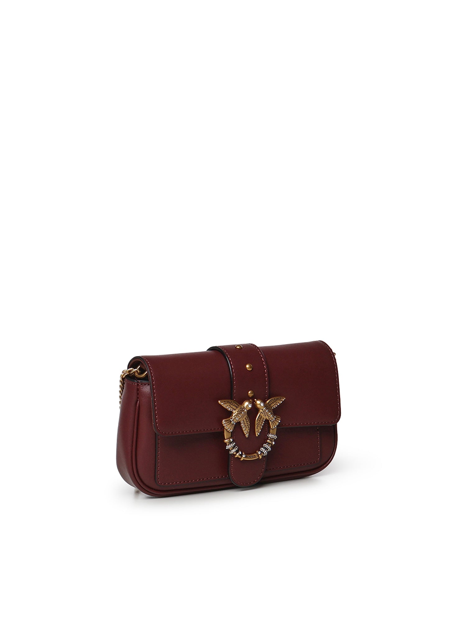 Borsa a spalla Love Bag Pocket in pelle con fibbia gioiello 107072 A0F1WW5Q PINKO 