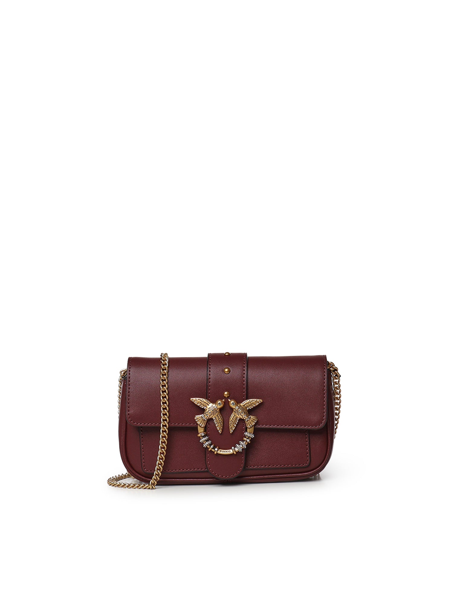 Borsa a spalla Love Bag Pocket in pelle con fibbia gioiello 107072 A0F1WW5Q PINKO 