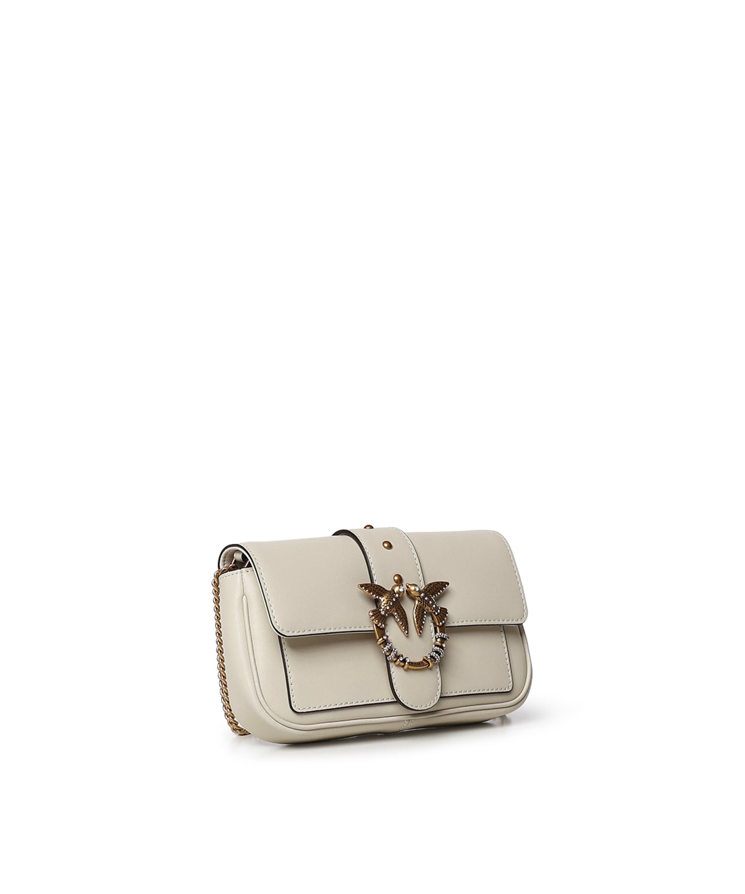 Borsa a spalla Love Bag Pocket in pelle con fibbia gioiello 107072 A0F1Z14Q PINKO 
