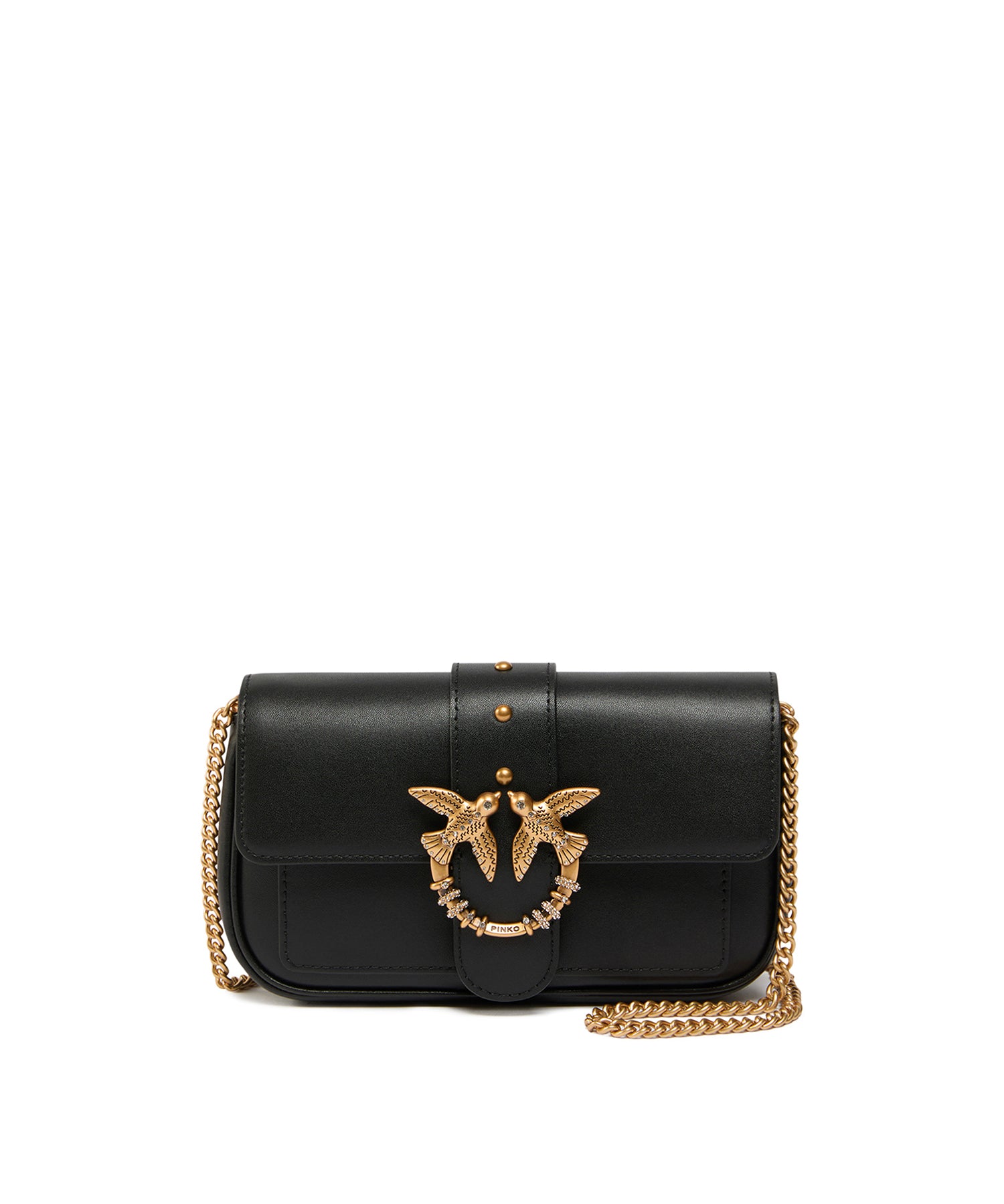 Borsa a spalla Love Bag Pocket in pelle con fibbia gioiello 107072 A0F1Z99Q PINKO 