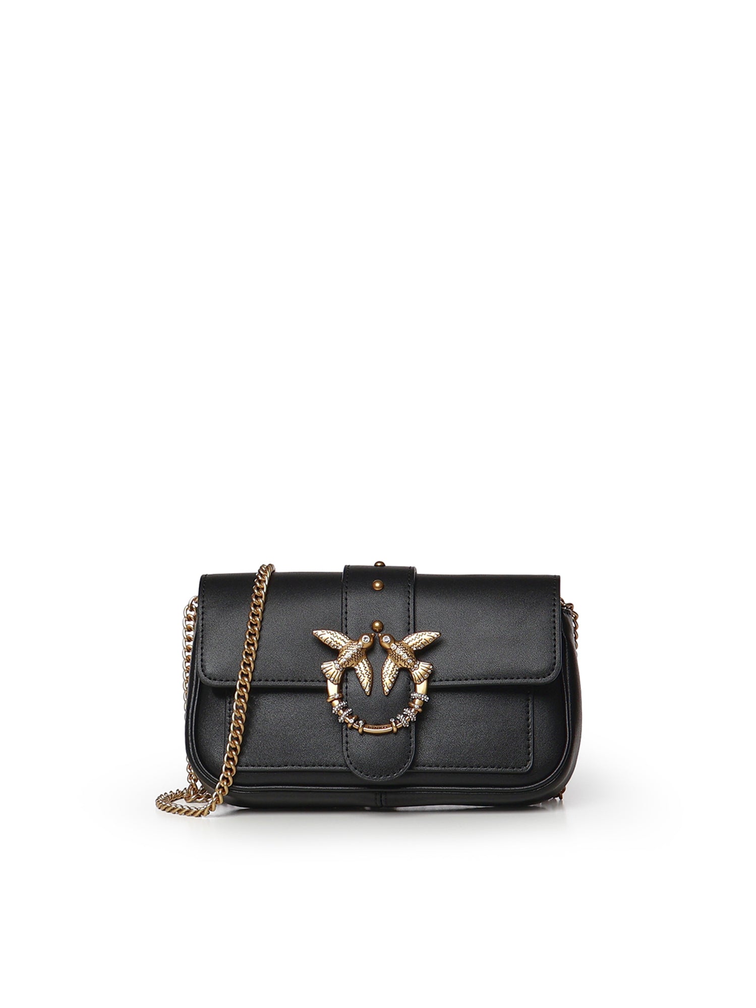 Borsa a spalla Love Bag Pocket in pelle con fibbia gioiello 107072 A0F1Z99Q PINKO 