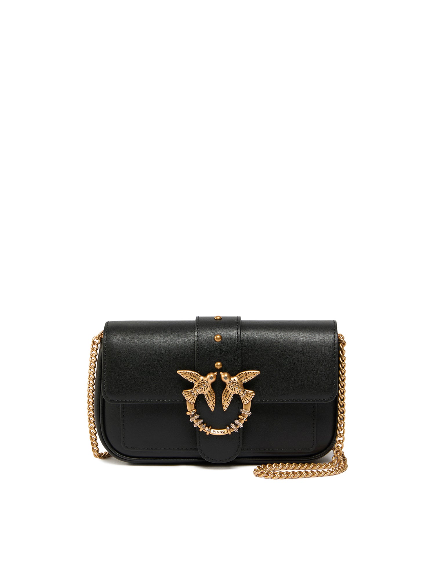 Borsa a spalla Love Bag Pocket in pelle con fibbia gioiello 107072 A0F1Z99Q PINKO 