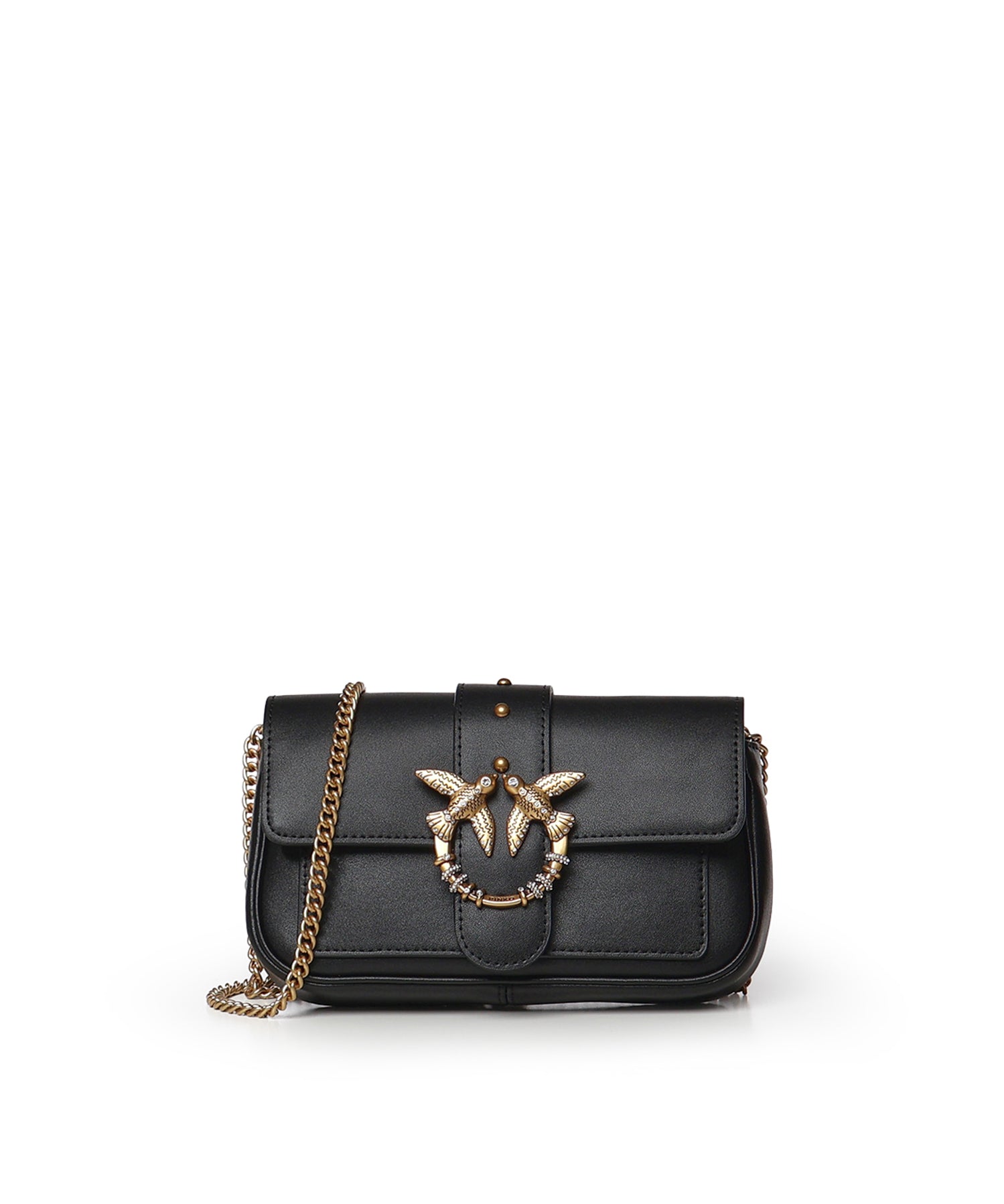 Borsa a spalla Love Bag Pocket in pelle con fibbia gioiello 107072 A0F1Z99Q PINKO 