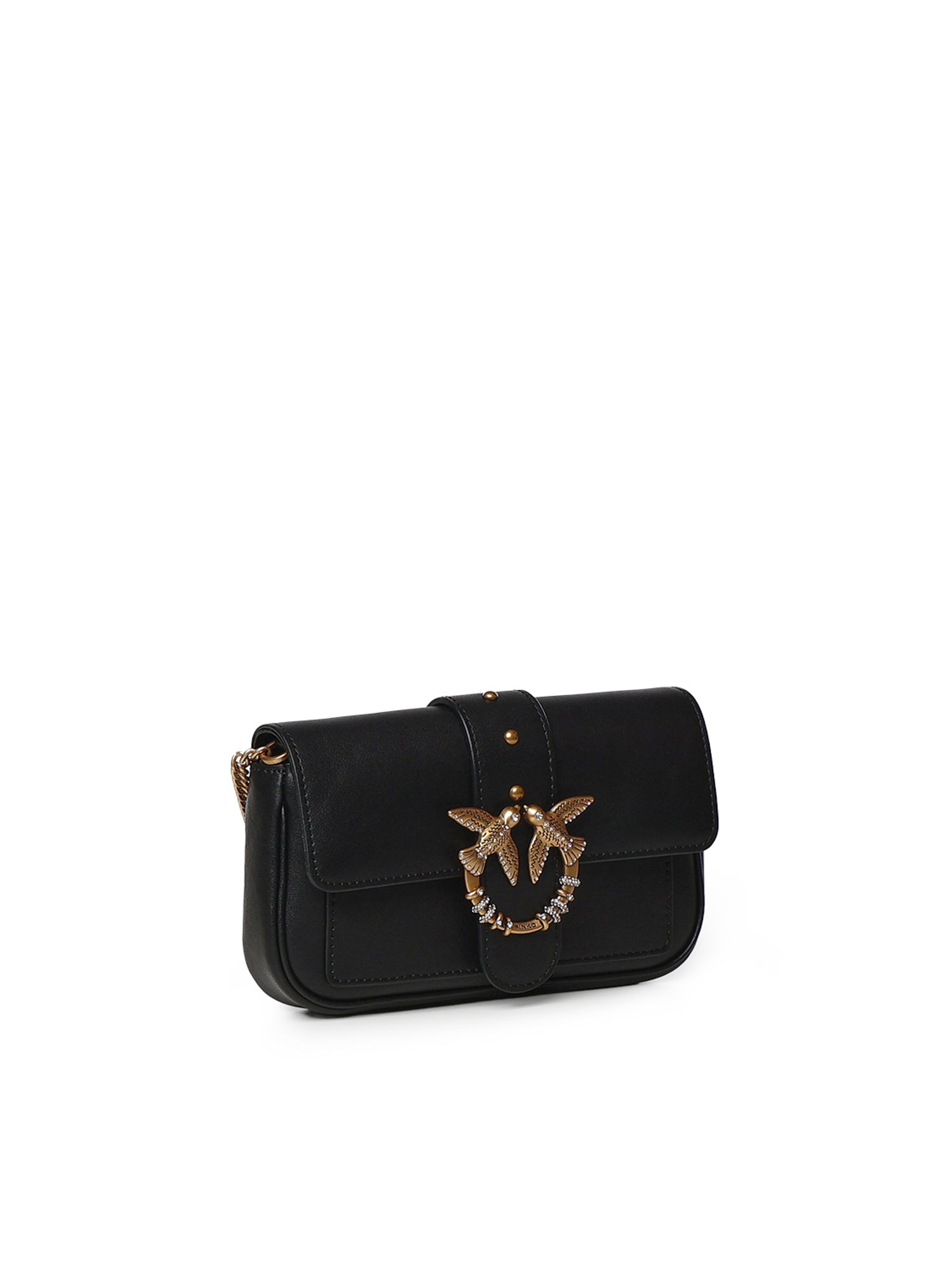 Borsa a spalla Love Bag Pocket in pelle con fibbia gioiello 107072 A0F1Z99Q PINKO 