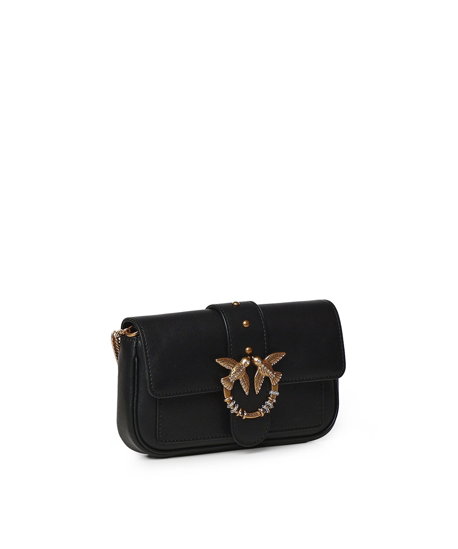Borsa a spalla Love Bag Pocket in pelle con fibbia gioiello 107072 A0F1Z99Q PINKO 