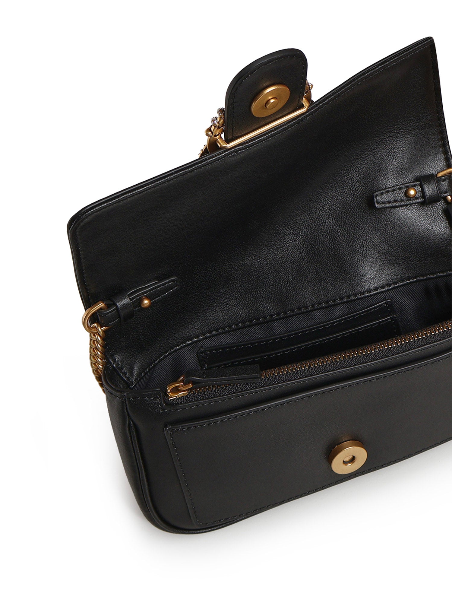 Borsa a spalla Love Bag Pocket in pelle con fibbia gioiello 107072 A0F1Z99Q PINKO 