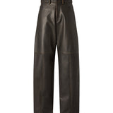 Pantaloni barrel fit in tessuto effetto nappa 107077 A3E8L64 PINKO 