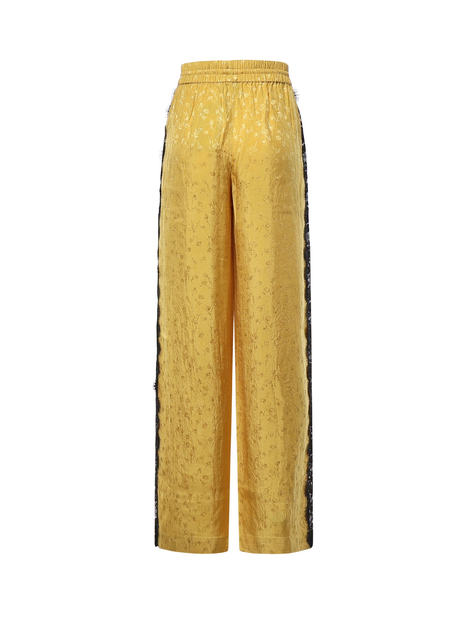 Pantaloni palazzo con motivo floreale e banda in pizzo 107147 A3FCH54 PINKO 