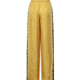 Pantaloni palazzo con motivo floreale e banda in pizzo 107147 A3FCH54 PINKO 