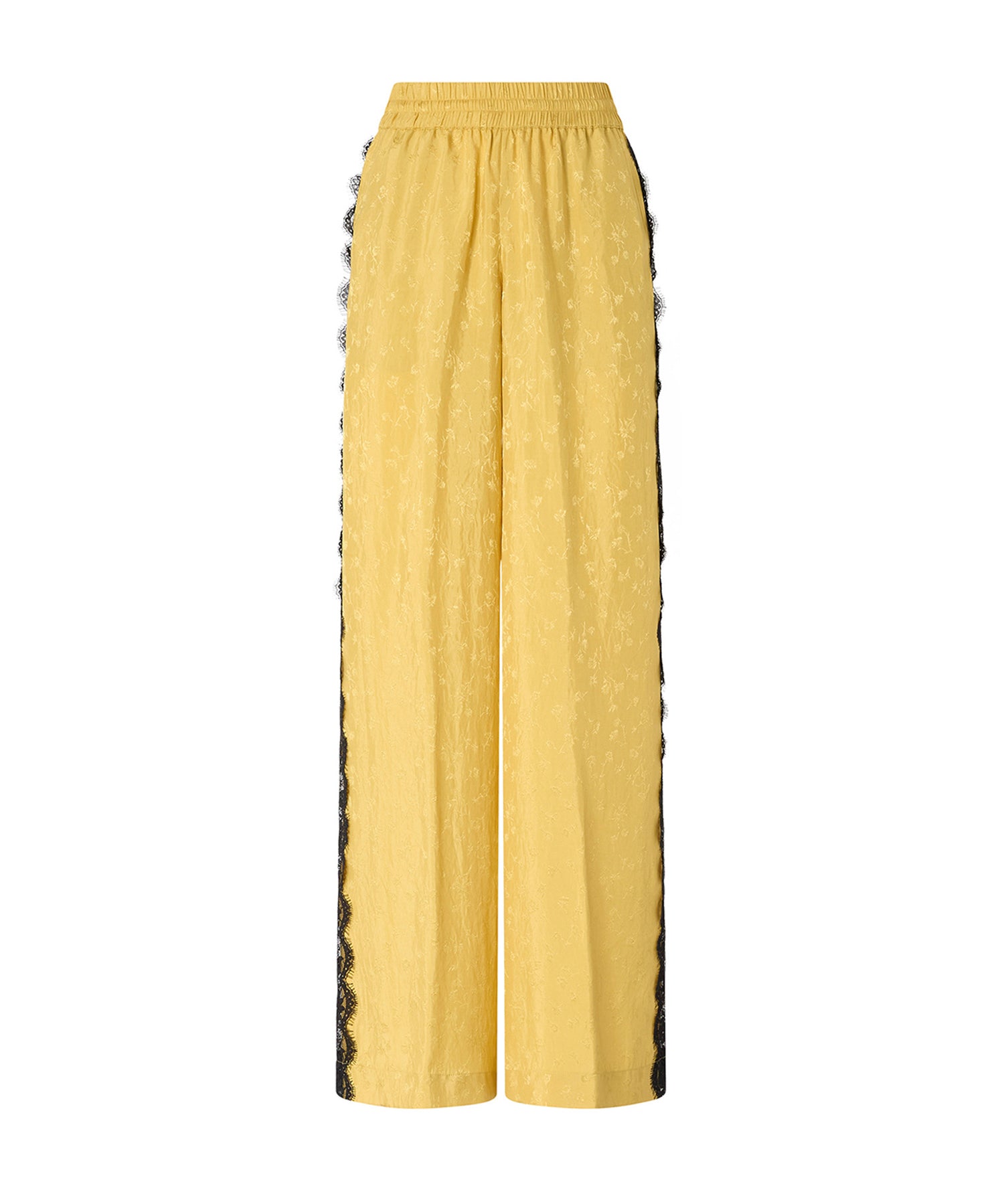 Pantaloni palazzo con motivo floreale e banda in pizzo 107147 A3FCH54 PINKO 