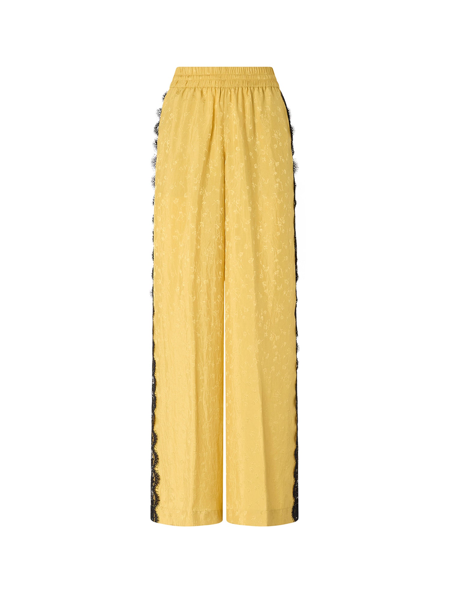 Pantaloni palazzo con motivo floreale e banda in pizzo 107147 A3FCH54 PINKO 