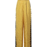 Pantaloni palazzo con motivo floreale e banda in pizzo 107147 A3FCH54 PINKO 