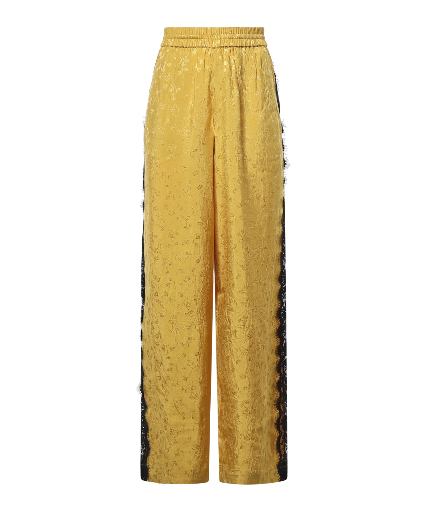 Pantaloni palazzo con motivo floreale e banda in pizzo 107147 A3FCH54 PINKO 