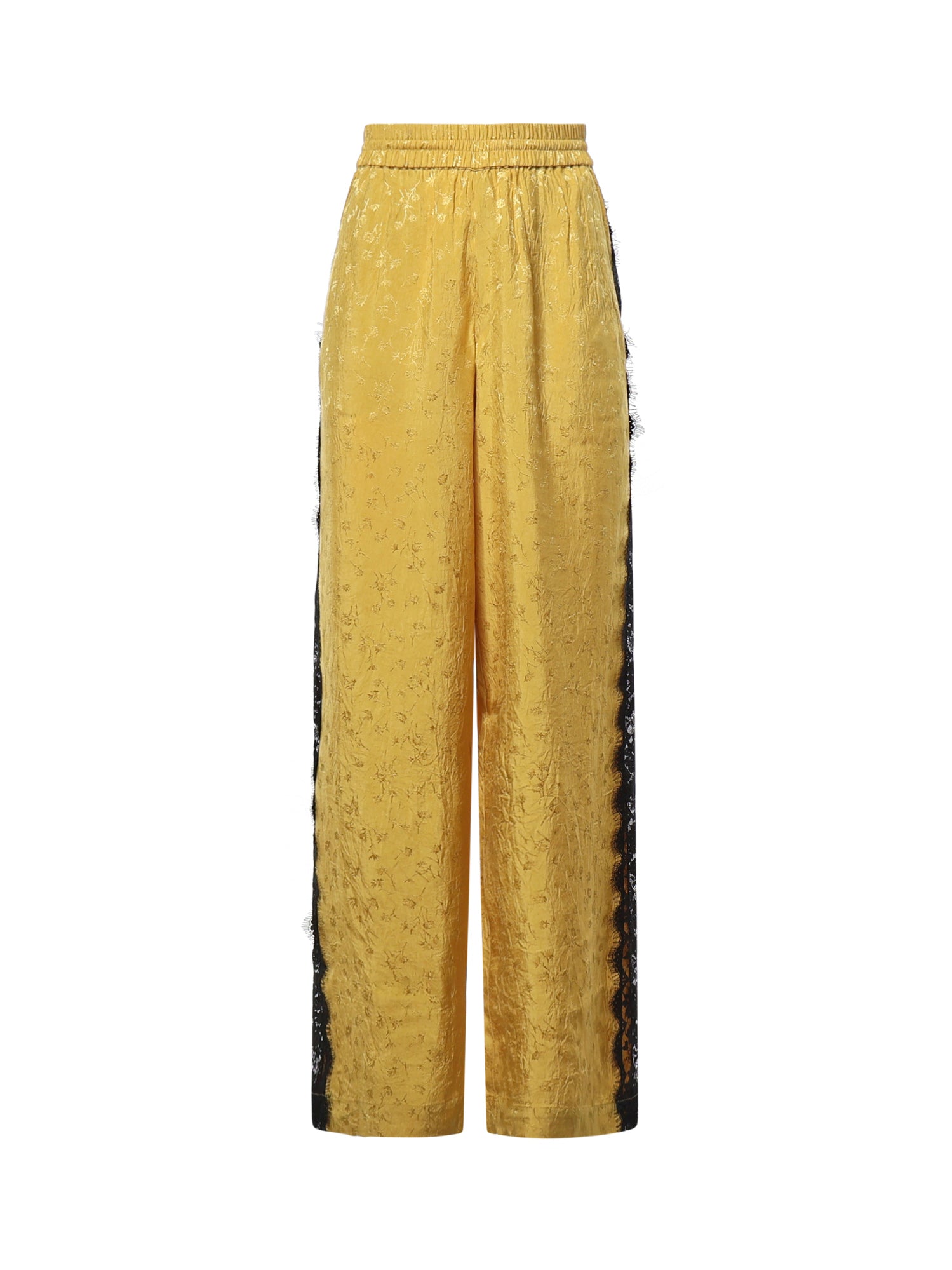 Pantaloni palazzo con motivo floreale e banda in pizzo 107147 A3FCH54 PINKO 