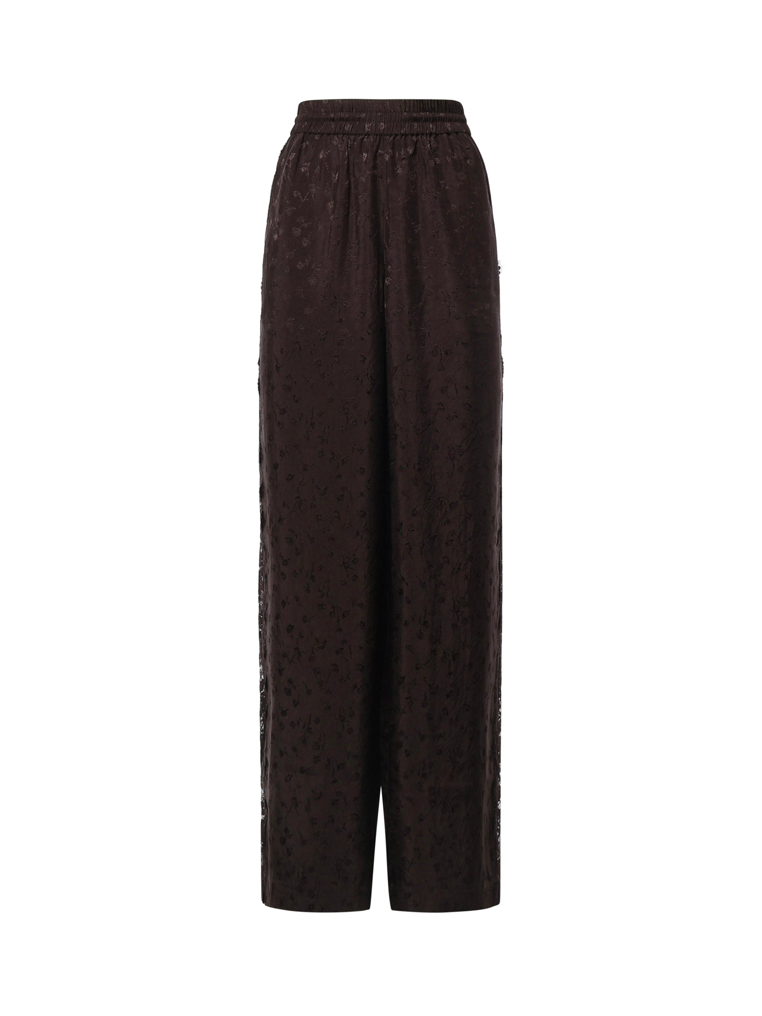 Pantaloni palazzo con motivo floreale e banda in pizzo 107147 A3FCL72 PINKO 