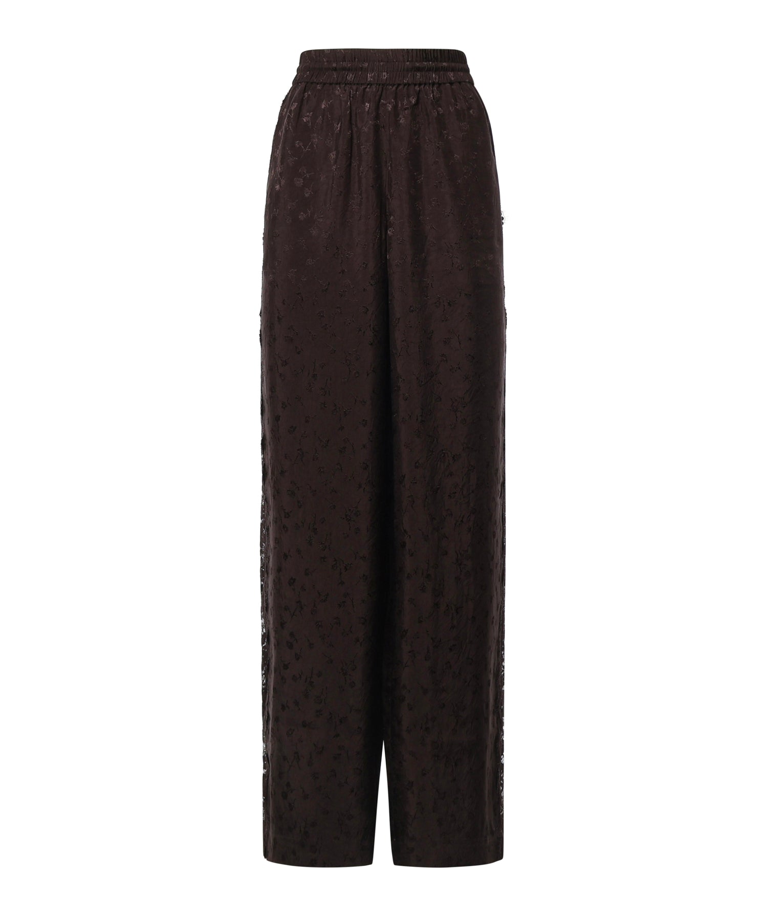 Pantaloni palazzo con motivo floreale e banda in pizzo 107147 A3FCL72 PINKO 