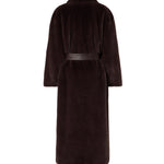 Cappotto lungo effetto pelliccia con cintura 107168 A3FKL72 PINKO 