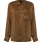 Camicia in twill di cupro e viscosa 107169 A3F8M10 PINKO 