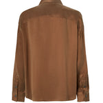 Camicia in twill di cupro e viscosa 107169 A3F8M10 PINKO 