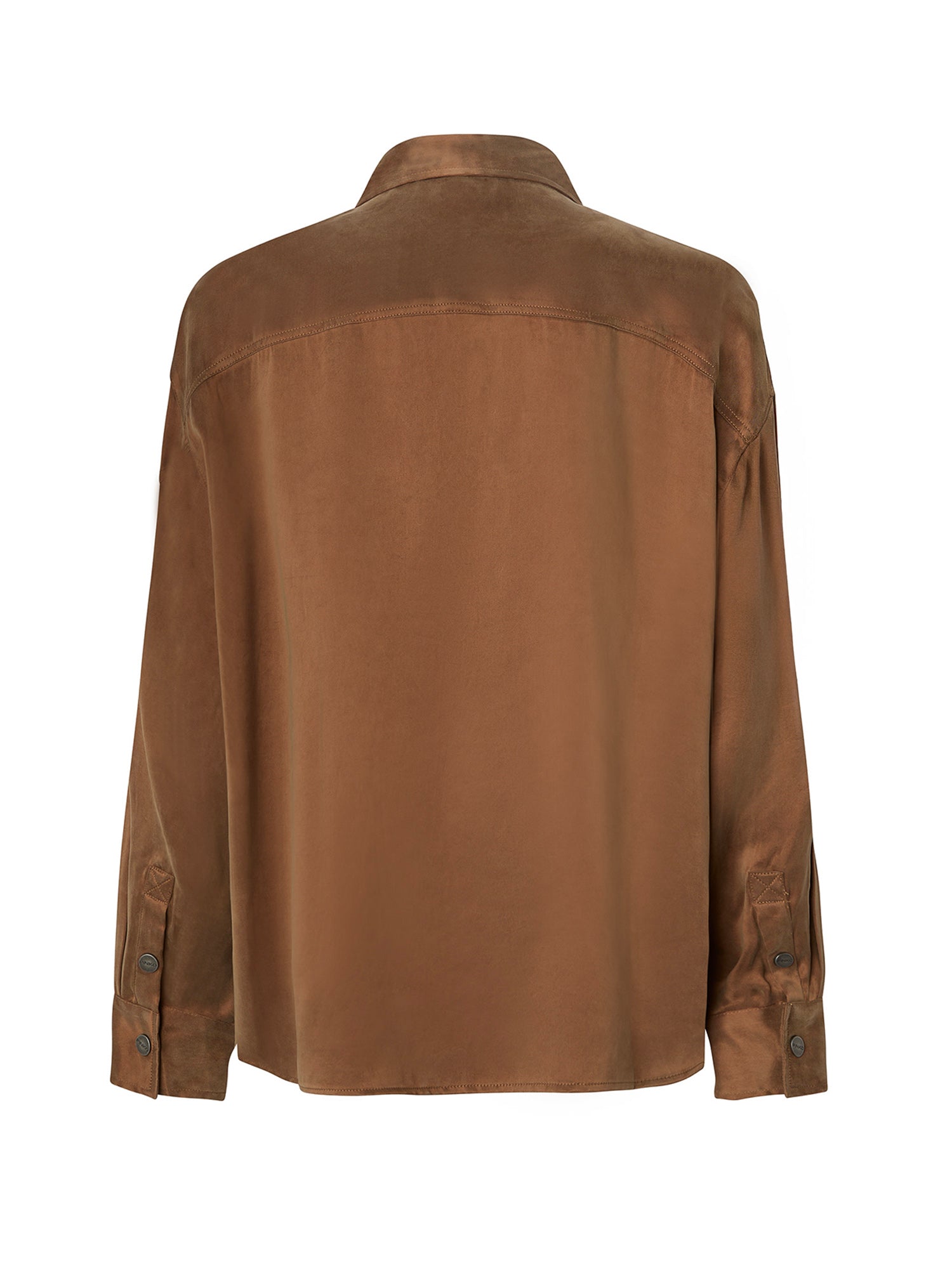 Camicia in twill di cupro e viscosa 107169 A3F8M10 PINKO 