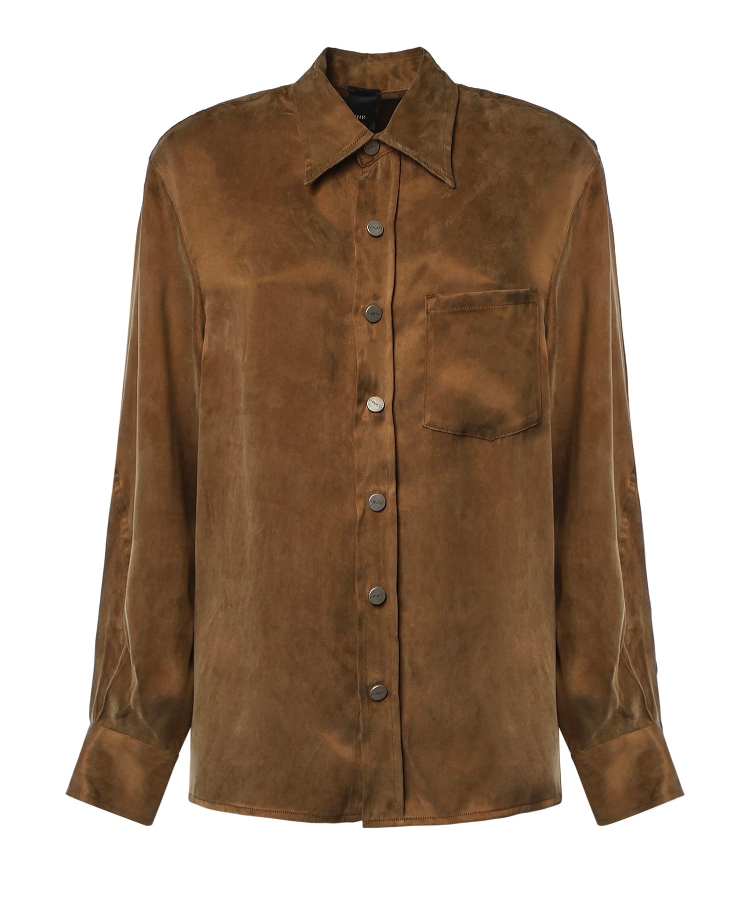 Camicia in twill di cupro e viscosa 107169 A3F8M10 PINKO 