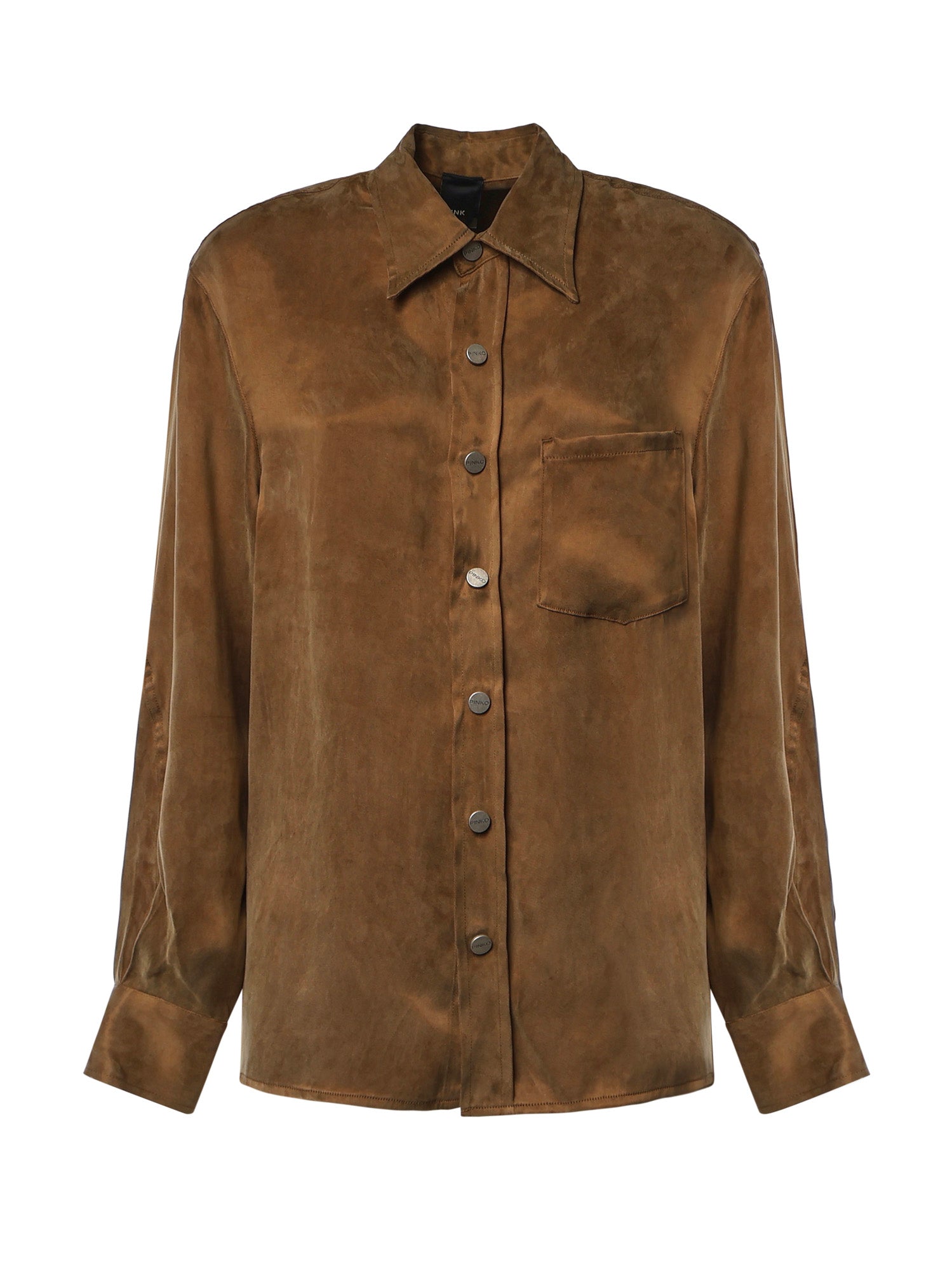 Camicia in twill di cupro e viscosa 107169 A3F8M10 PINKO 