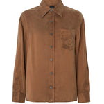 Camicia in twill di cupro e viscosa 107169 A3F8M10 PINKO 