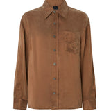 Camicia in twill di cupro e viscosa 107169 A3F8M10 PINKO 