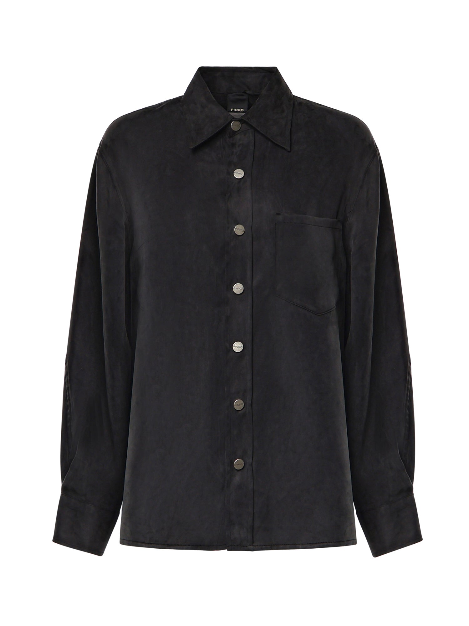 Camicia in twill di cupro e viscosa 107169 A3F8Z98 PINKO 