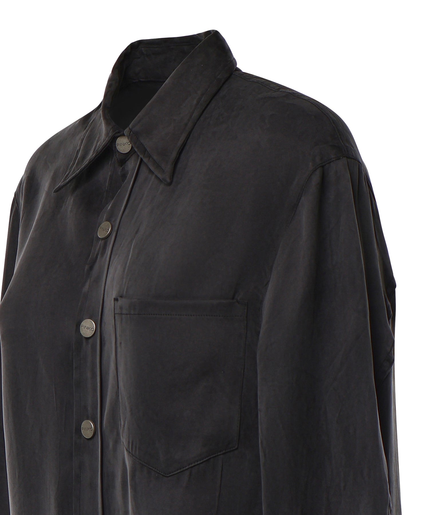 Camicia in twill di cupro e viscosa 107169 A3F8Z98 PINKO 