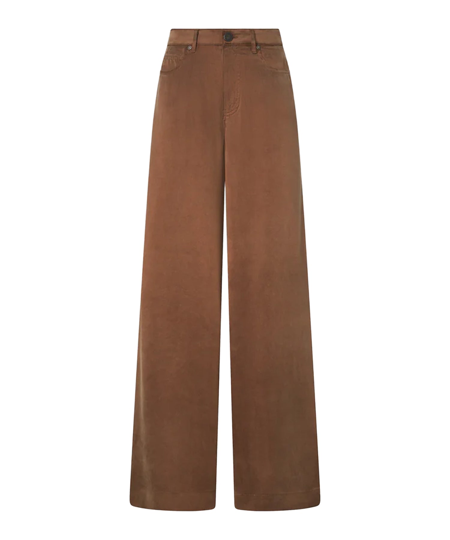 Pantaloni palazzo in twill mano pesca 107170 A3F8M10 PINKO 