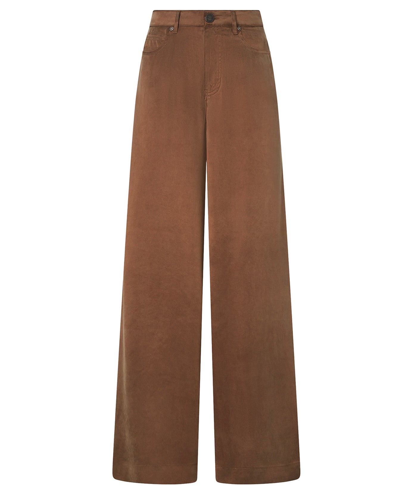 Pantaloni palazzo in twill mano pesca 107170 A3F8M10 PINKO 