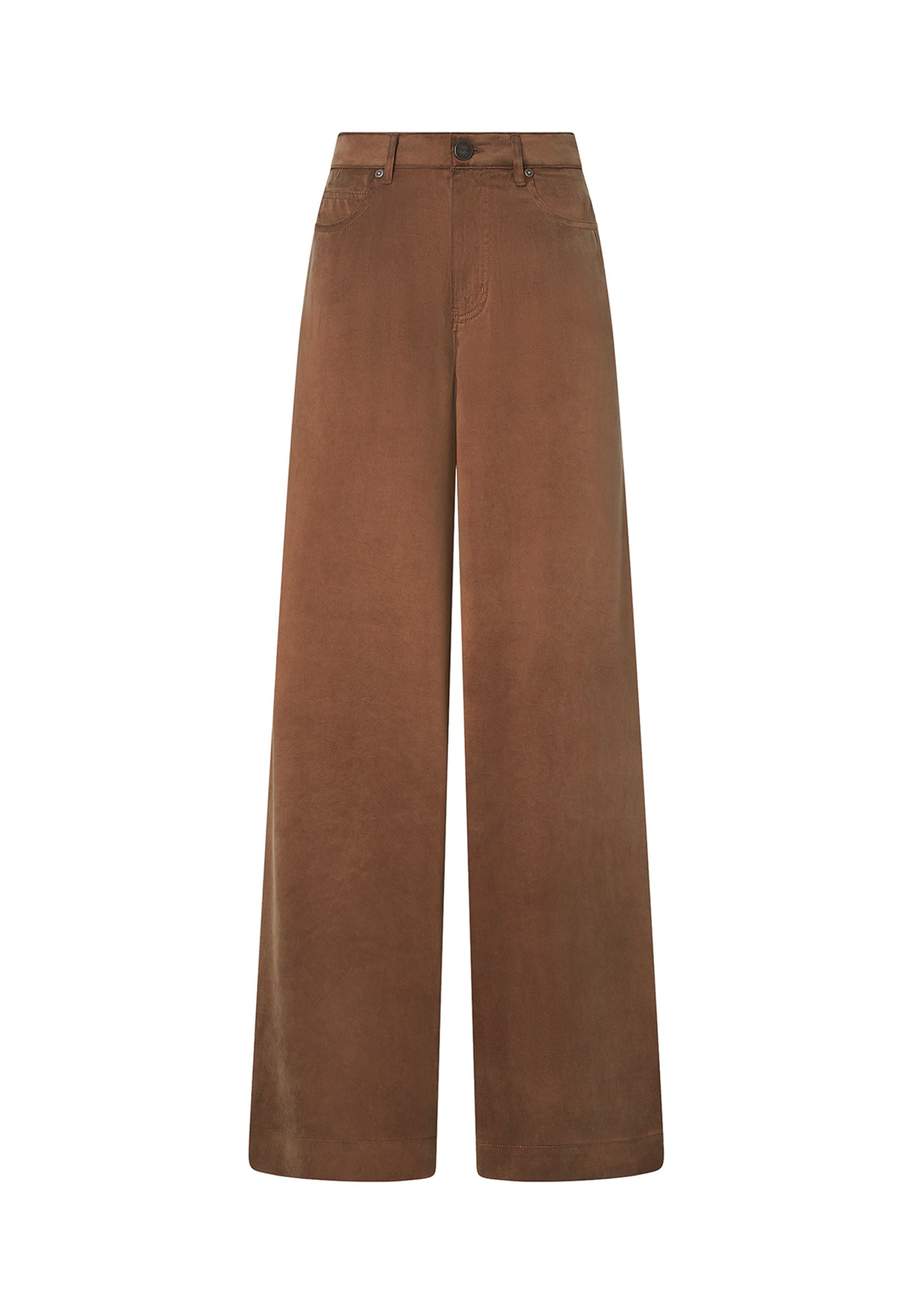 Pantaloni palazzo in twill mano pesca 107170 A3F8M10 PINKO 