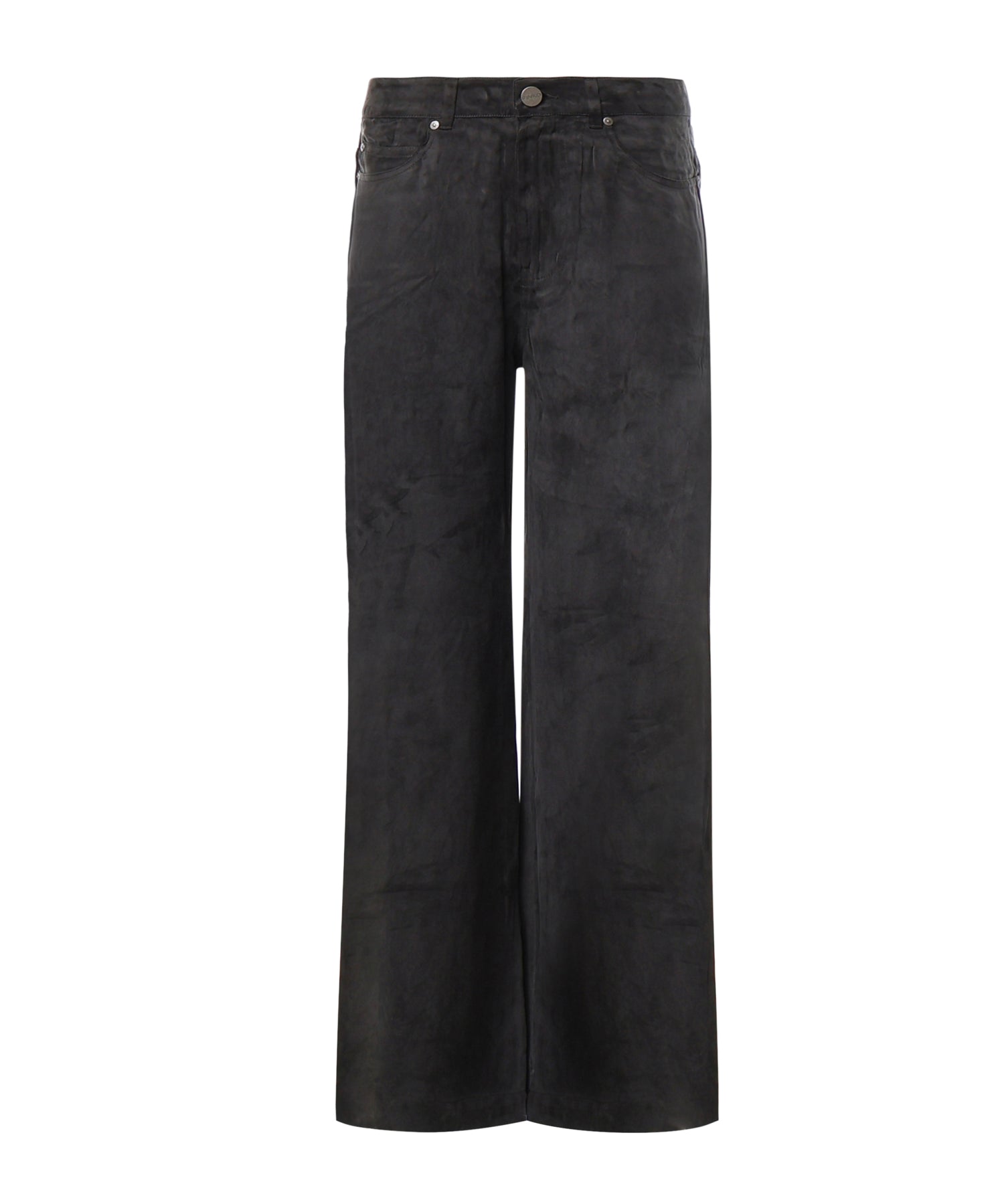 Pantaloni palazzo in twill mano pesca 107170 A3F8Z98 PINKO 