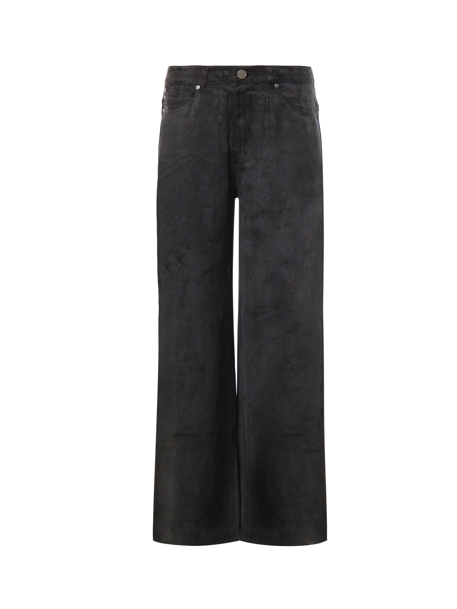 Pantaloni palazzo in twill mano pesca 107170 A3F8Z98 PINKO 