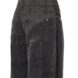 Pantaloni palazzo in twill mano pesca 107170 A3F8Z98 PINKO 