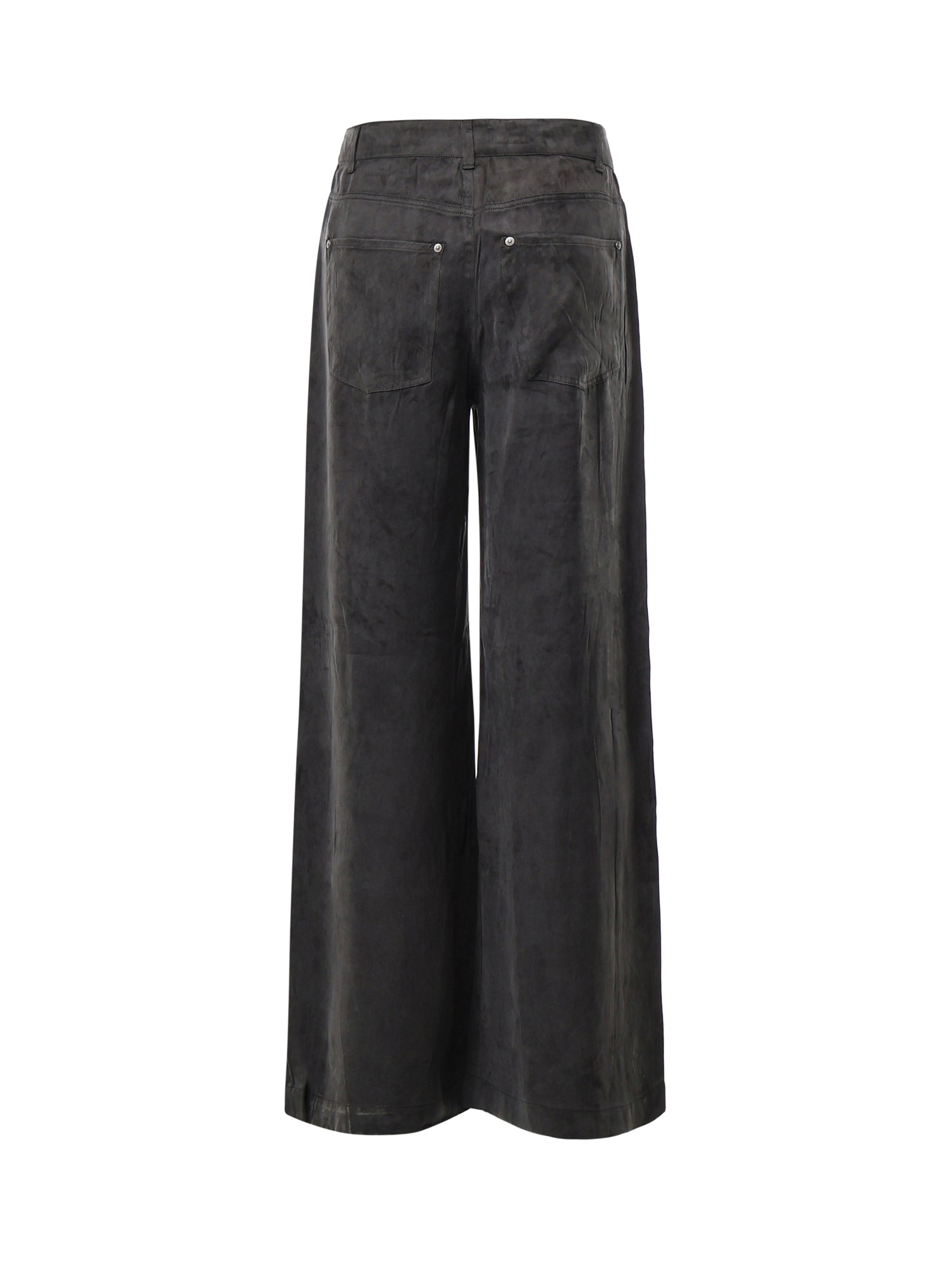 Pantaloni palazzo in twill mano pesca 107170 A3F8Z98 PINKO 