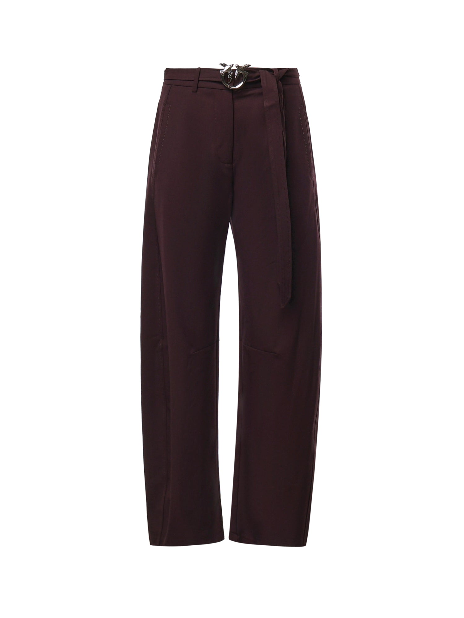 Pantaloni con cintura in misto viscosa 107201 A18ERR7 PINKO 