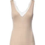 Canotta con scollo in pizzo 107266 A3I0I20 PINKO 