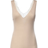Canotta con scollo in pizzo 107266 A3I0I20 PINKO 