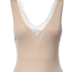 Canotta con scollo in pizzo 107266 A3I0I20 PINKO 