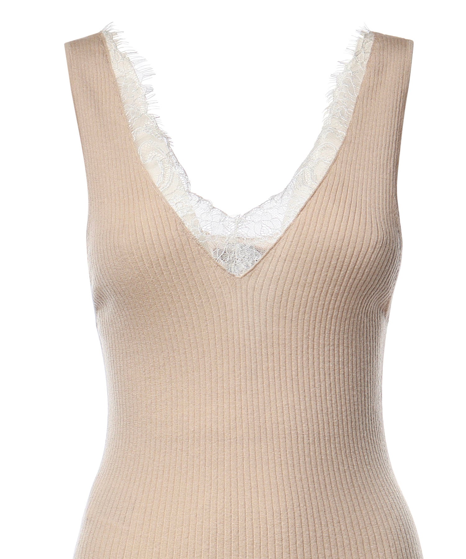 Canotta con scollo in pizzo 107266 A3I0I20 PINKO 