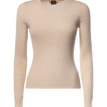 Maglia a costine con pizzo 107269 A3I0I20 PINKO 