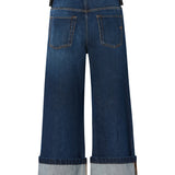 Jeans cropped con cintura in pelle 107277 A3HGPJB PINKO 