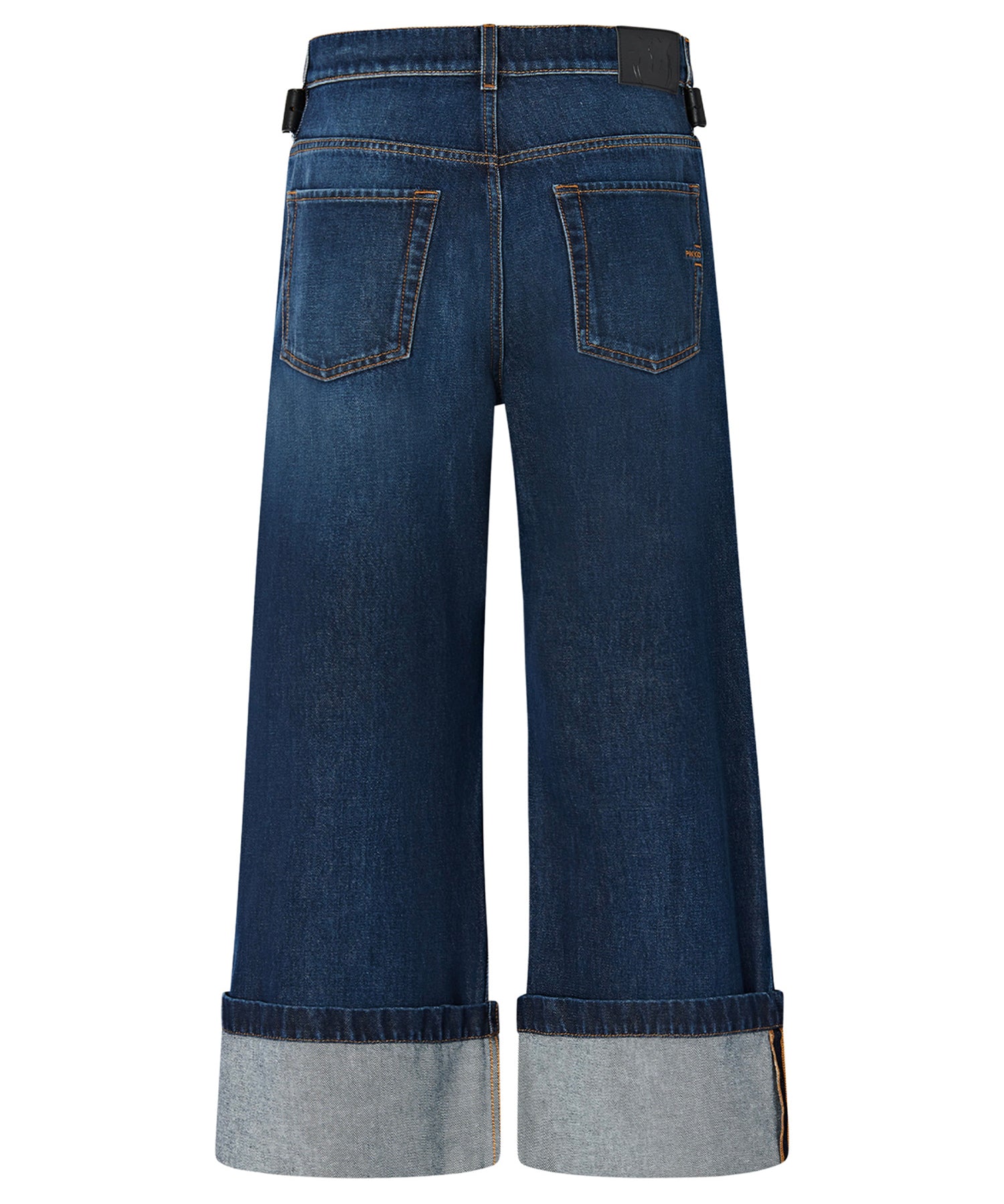 Jeans cropped con cintura in pelle 107277 A3HGPJB PINKO 