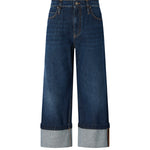 Jeans cropped con cintura in pelle 107277 A3HGPJB PINKO 